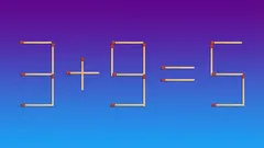 Rolig hjärngåta för alla åldrar: fixa ekvationen genom att bara flytta en tändsticka