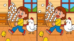 45 sekunder: hittar du 3 skillnader i bilden med flickan och korgen?