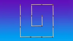 Svår kluring: Vilka tändstickor ska du flytta för att få två kvadrater?